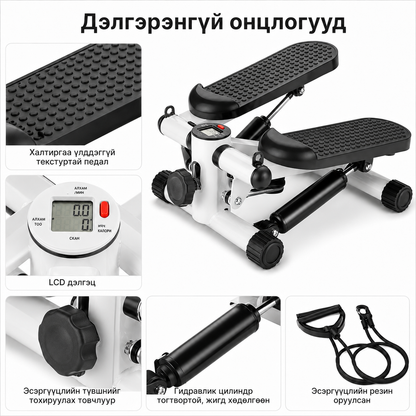 Mini Stepper - Resistance Band & LCD Display